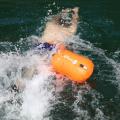 PVC High Visibility Open Water Swimming Inflatable Waterproof Bag Inflatable Air Float Swimming For Swimmers Buoy. 