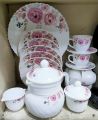Marble Tea Set 24 Pcs Corelle Premium Quality Imported 6 Person Serving. 