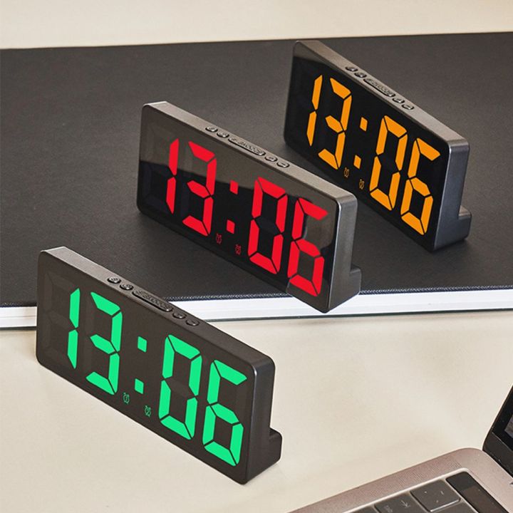 Creative Number Clock Color Nightlight Temperature Calendar Alarm Clock