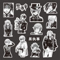 10/30/75pcs Black And White Black Butler Stickers Cool Sebastian Michaelis Sticker Car Skateboard Suitcase Ciel Anime Decal Toys. 