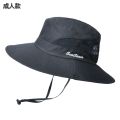 Women Ponytail Fisherman Hat Waterproof Sun Cap Pure Color Outdoor Travel Fishing Climbing Hiking Large Brim Bucket Hat undefine.