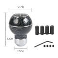 Universal 5 Speed Car Manual Gear Shift Knob Carbon Pattern Aluminum Wooden Gear Head Automatic Gear Level Knob Shift Lever. 