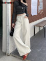Botvotee Milk White Baggy Jeans Women Spring Summer 2025 New Korean Fashion Causal Y2k Loose Oversized High Waisted Jeans. 