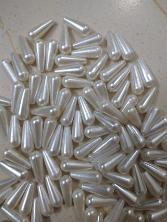 White long drop shape Pearls MOTi 50 pieces