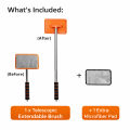 Car Window Cleaning Brush Microfiber Extendable Handle Interior Windshield Glass Cleaner Car Wash Tool.