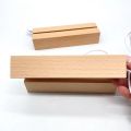 USB Powered 5mm Wooden Led Base with Warm White Cold RGB Colored Lights for 3D Acrylic Plexiglass Night Lamps. 