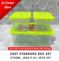 Plastic Easy Standard Box Set 2700ml, (830 X 2)= 3pcs Set. 