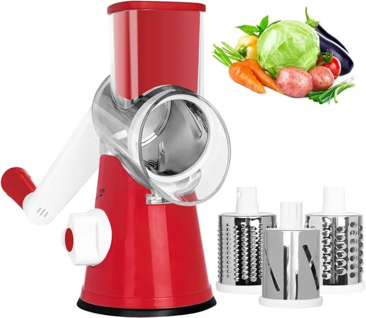 Rotary Cheese Grater Kitchen Mandoline Vegetables Slicer Cheese