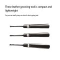 3 Pieces/Set Leather Manual Groovers U V Shape Grooving Slotting Tool Leathercraft DIY Crafting Handtool Handicraft Accessories.
