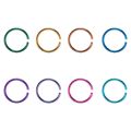20 PCs Multicolor Nose Ring 8mm For piercing Nose pin/Naak ki Bali/Naak ki Long/Naak ka taar /Naak ka koka Simple Nose Ring Multicolor for piercing and None Piercing, Woman and girls. 