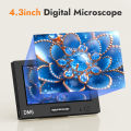 4.3inch LCD Digital Microscope 1000X Video Microscope for Adult with 8LEDs Soldering Microscope for Repair，pcb，plants Microscope. 