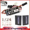 YSIDO Micro 20A Brushless ESC 2-4S Lipo With Programming Card Combo for 1/24 1/28 Kyosho Mr03 Pro Atomic DRZ RC Drift Racing Car.