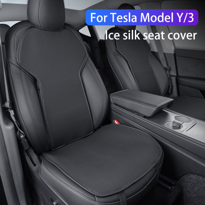 car seat cover cushion For Tesla Model 3/Model Y 2019-2026 juniper Ice Silk Seat Cover breathable seat car Interior accessories
