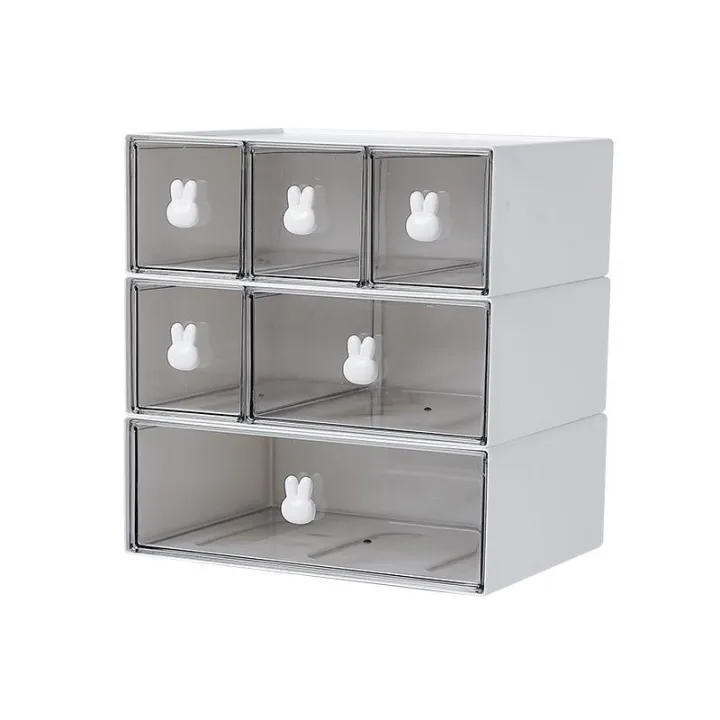 Rabbit Handle Combination Drawer Box Stationery Organizer Desktop ...