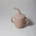 New solid 180ML Baby Silicone Sippy Cup BPA-Free Portable Feeding Cup Portable Learning Hand Shank Drinking Water training Cups.