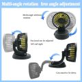 EAFC Mini Car Air Cooling Single Head Fan12V-24V 5V USB Powered 360 Degree Omni-directional Rotating Air Cooling Fan Accessories.