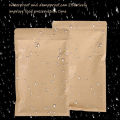 Flat Bottom Kraft Paper Aluminum Foil Inside Zip Lock Heat Sealing Package Bags Food Coffee Bean Snacks Gift Packaging Pouches. 