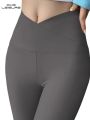 Outer Wear Spring Summer Pants Cross Waist Abdominal Pressure Leggings  For Girls. 