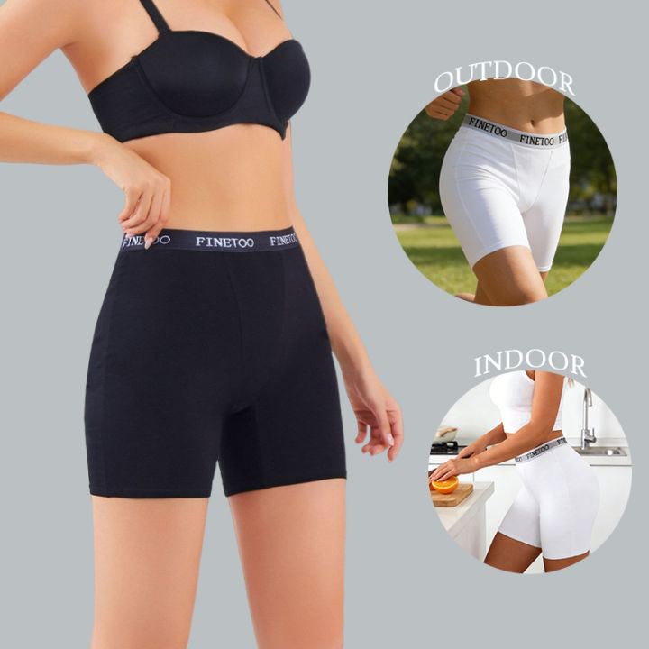 FINETOO%20Cotton%20Seamless%20High%20Waist%20Underwear%20Women's%20Female%20Cycling%20Panties%20Summer%20Safety%20Pants%20Safety%20Under%20Skirt%20Dress%20Shorts%20-%20Image%202