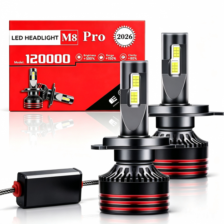 Heyword 2800W 6000000LM PLUS H7 H11 H1 H4 Led Headlight Bulb 6000K LED HB3 HB4 Double Copper Tube Led Light Kit for Car 12V 2PCS