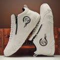 New Men's Ankle Boots Fashion Soft Sole High Top Sneakers Men Shoes Outdoor Versatile Loafers Comfortable Casual Walking Shoes. 