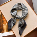 Print 70cm Silk Satin Headkerchief Women Luxury Design Neck Tie Scarf Female Hair Hand Wrist Foulard Shawl Hijab Bandana.
