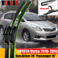 Front Wiper Blades For Toyota COROLLA Verso 2010 2011 2012 2013 2014 2015 Windscreen Windshield Window Auto Accessories 26"+16". 