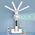 Rechargeable Table Lamp for Study, Desk Lamp Reading Light Led Table Light with Fan, Led Clock Dispaly Reading Lamp. 