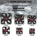RC High Speed Fan 25-50mm Motor ESC Waterproof 10000-30000RPM 5V-12V DC for 550 Brushed Brushless Motor Cooling Fan Heat Sink.