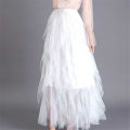New Fashion Tutu Tulle Skirt Women Long Maxi Skirt Spring Summer Korean Black Pink High Waist Pleated Skirt Female.