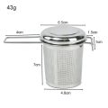 304 Stainless Steel Tea Drain with Lid Tea Strainer Collapsible Double Handle Tea Strainer with Lid Tea Brewer. 