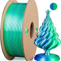 Multicolor 3D Printer Filament,Dual/Tri Color 1.75mm PLA Silk Shiny Printing Filament,250g(0.55lbs) Fit Most FDM 3D Printer. 