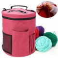 Yarn Storage Bag Round Knitting Wool Yarn Bags Organizer Crochet Sewing Needles Handbag Weave Tools Accessories Bowl Crafts Tote. 