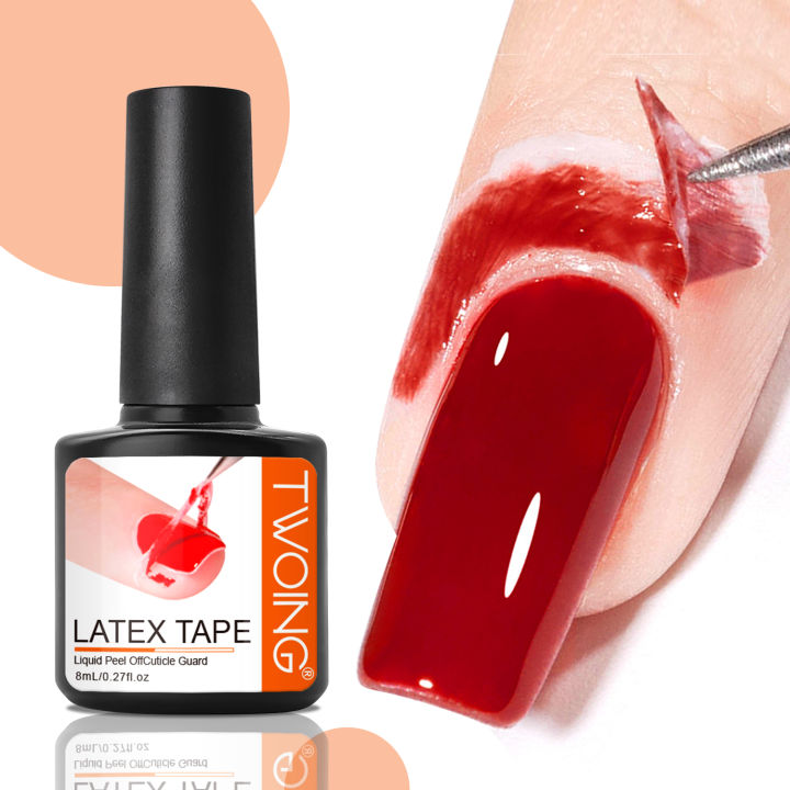 8ml Nail Peel Off Liquid Anti-Overflow Glue Edge Latex Tape, Peel OffCuticle Guard Nails Finger Lacquer Protector, Nail Polish