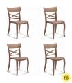 Supreme CRUZ Heavy Moulded Plastic Cafeteria Design Chair( Set of 4 Chairs). 