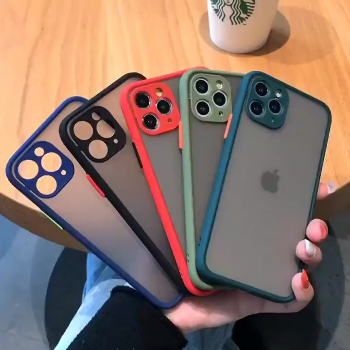 For Xiaomi Mi 10T 5G - High Quality Matte PC Back Soft TPU Frame Shockproof Color Button with Camera Protection Lens Protection Camera Protective Back Cover Case For Xiaomi Mi 10T 5G