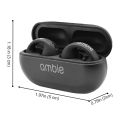 ambie Sound Earcuffs - Open Ear Earbuds Bluetooth Wireless Ear Clip Headphones with Built-in CVC 8.0 Compatible Microphone | 6 hr Play Clip-on Ear Cuff Headset. 
