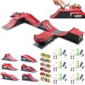 Professional Finger Skateboard DIY Skate Park Ramp Parts Tech Deck Scene Venue Combination Sets Novelty Toys Gift For Kids Child. 