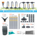 1/4'' Flexible 360° Rotary Adjustment Brass Nozzle Irrigation Set Quick Connection Automatic Atomization Garden Watering System. 