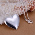 Hot 925 Sterling Silver Photo Frame Pendant Necklace 18/20/22/24 Inch Snake Chain For Woman Charm Wedding Fashion Jewelry. 