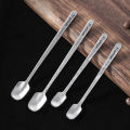 Tiartisan 2pcs Titanium Coffee Tea Stirring Spoon Juice Dessert Ice Cream Spoon Ultralight Durable Outdoor Camping Tableware. 