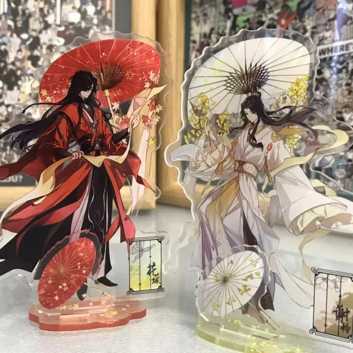 2Pcs%20Tian%20Guan%20Ci%20Fu%20Ring%20Heaven%20Official%E2%80%99s%20Blessing%20Hua%20Cheng%20Xie%20Lian%20Cosplay%20Stand%20Acrylic%20Figure%20Standing%20Desk%20Decoration%20-%20Image%202