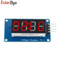 TM1637 4 Bits Digital LED Display Module For arduino 7 Segment 0.36Inch Clock RED Anode Tube Four Serial Driver Board Pack. 