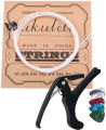 Ukulele Nylon Strings With Metal capo and 5 PCs of pick Combo pack. 