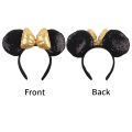 1pc Mouse Ears Headband Girls And Kids 4 Inch Polka Dot Bow Hairdband Holiday Party Travel DIY Hair Accessories.