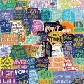 25 pcs   inspirational quotes stickers for laptop. 