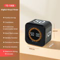 Digital Visual Timer Gravity Sensor Flipping LED Display 4 Preset Time Rechargeable Mini Cube Timer for Cooking Study Shower. 