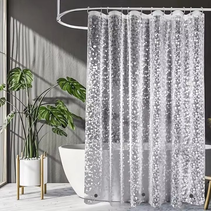 1pc%20Waterproof%20Clear%20Shower%20Curtain%20Pebble%20Pattern%20PEVA%20Bath%20Curtain%20Liner%20with%20Bottom%20Magnets%20Plastic%20Bath%20Curtain%20for%20Bathtub%20-%20Image%207