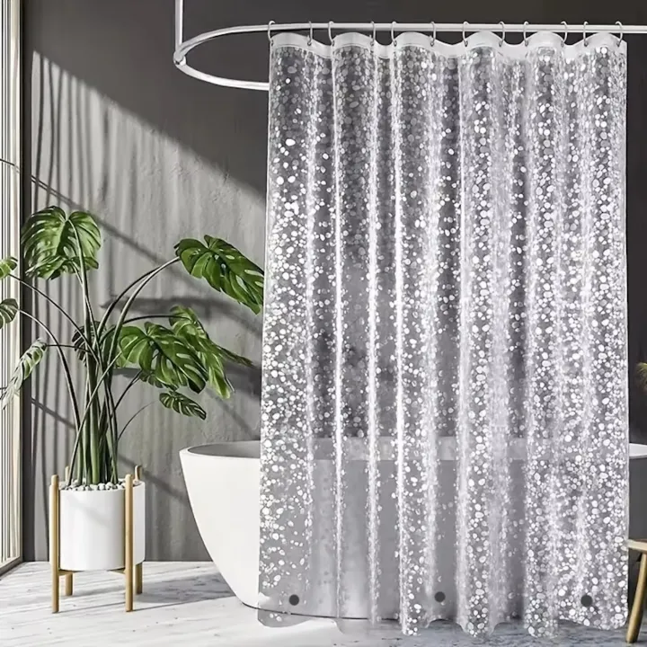 1pc%20Waterproof%20Clear%20Shower%20Curtain%20Pebble%20Pattern%20PEVA%20Bath%20Curtain%20Liner%20with%20Bottom%20Magnets%20Plastic%20Bath%20Curtain%20for%20Bathtub%20-%20Image%207