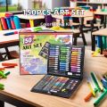 150 Piece Deluxe Art Set Drawing Set for Kids Crafts Kit Box Gift Art Supplies for Drawing, Painting and More Black. 